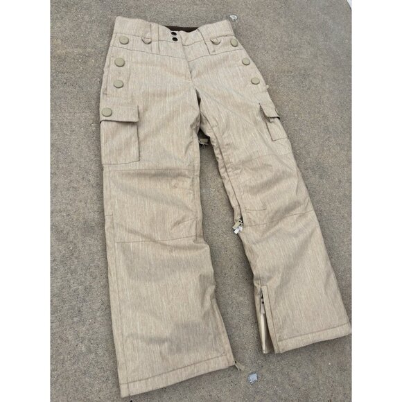 Y2K Vintage Firefly Beige Cream Ski Pants / Snowboard Pants - Picture 2 of 8